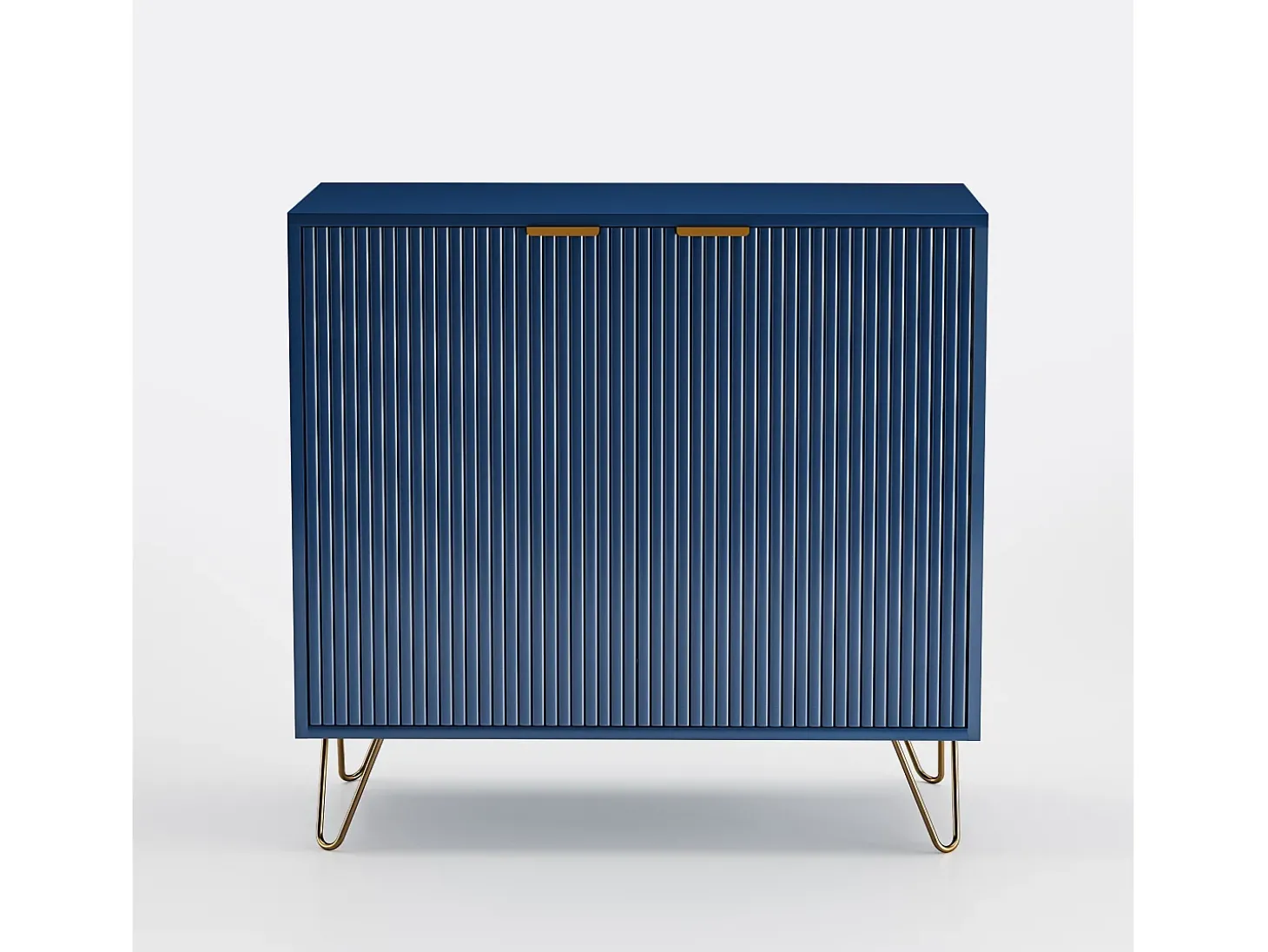 Cômoda de 2 portas com prateleira, aparador, armário de cozinha, quarto, 80 x 40 x 78 cm, azul