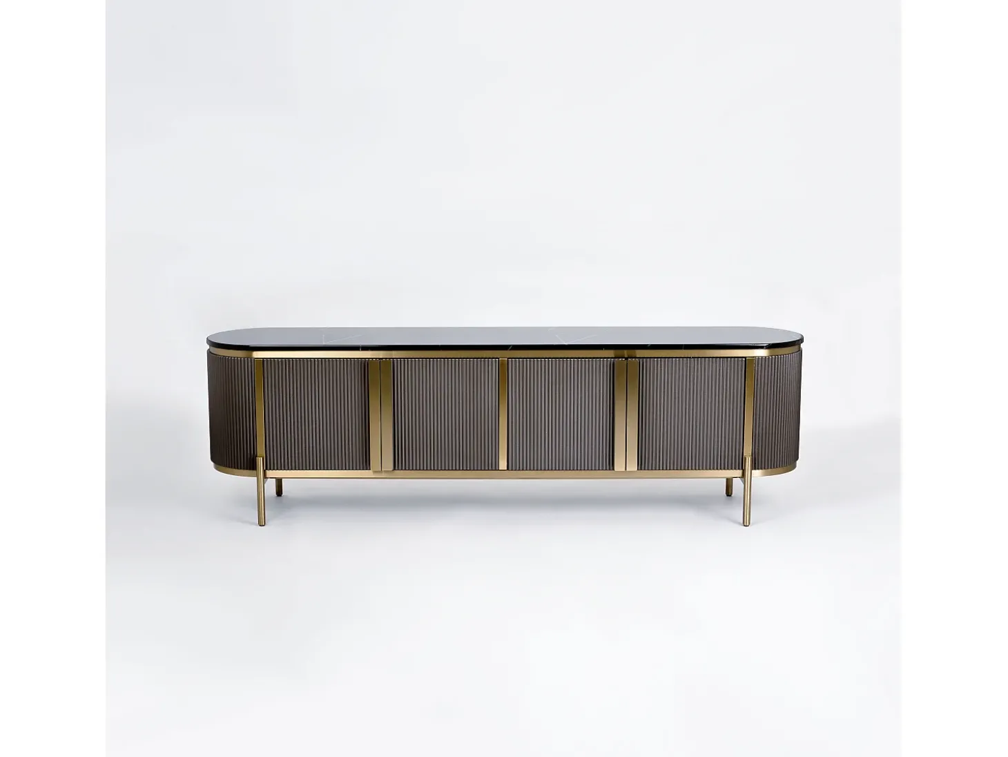 Cómoda 200x60x40 cm cinza escuro estilosa st382a