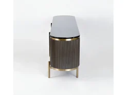 Cómoda 200x60x40 cm cinza escuro estilosa st382a