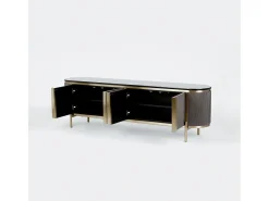 Cómoda 200x60x40 cm cinza escuro estilosa st382a