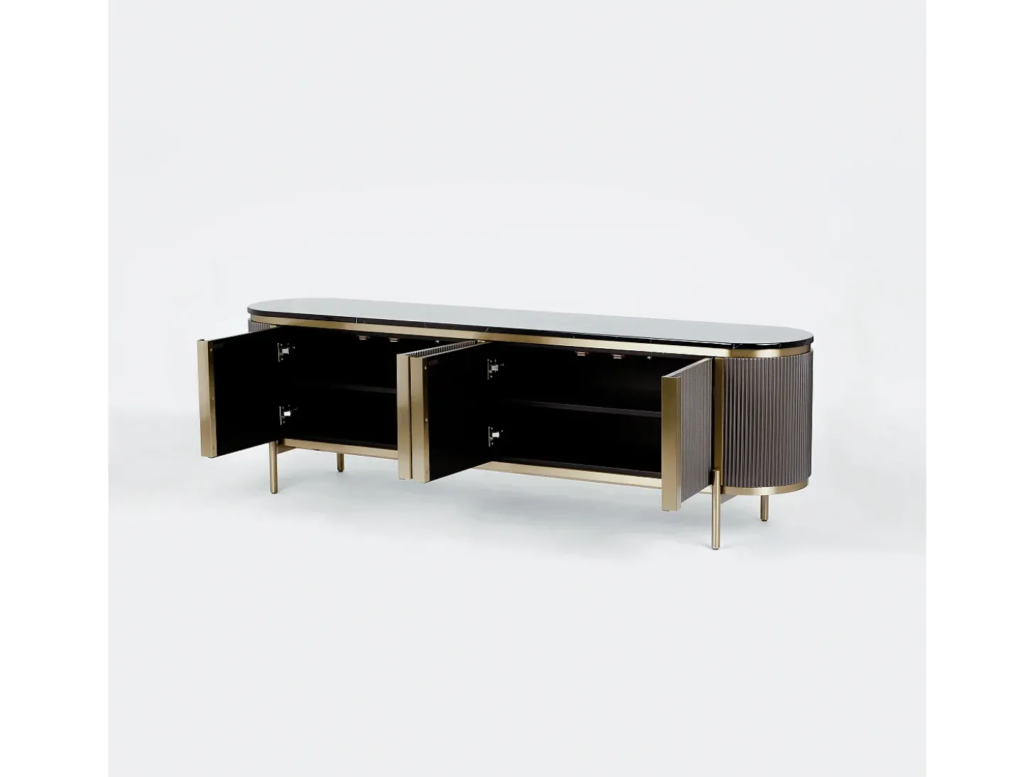 Cómoda 200x60x40 cm cinza escuro estilosa st382a