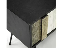 Cómoda 150x55x45 cm preta adesso adesl01