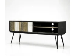 Cómoda 150x55x45 cm preta adesso adesl01