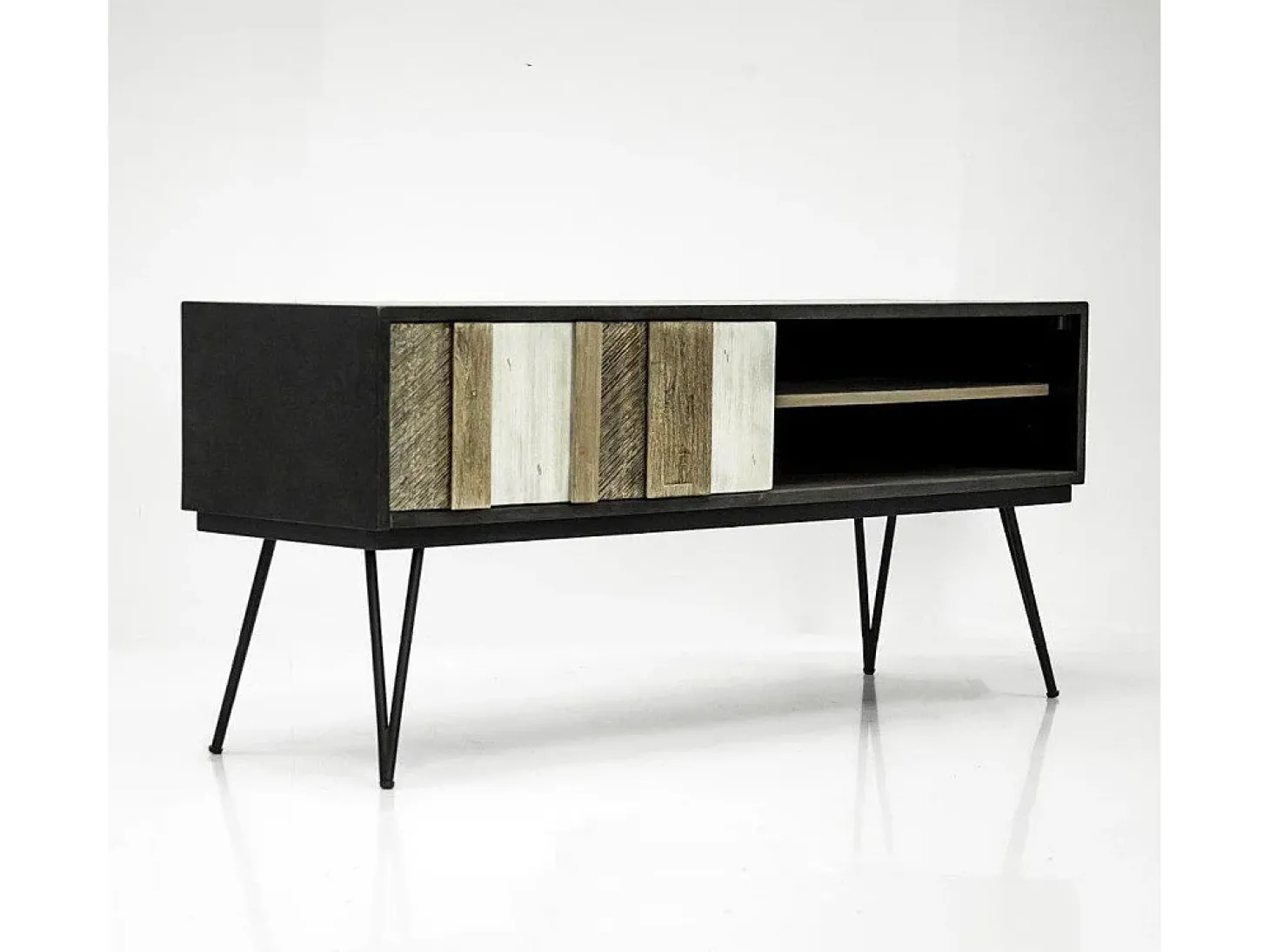 Cómoda 150x55x45 cm preta adesso adesl01