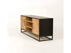Cómoda 133x55x39 cm preta Indus IN25-2
