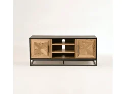 Cómoda 133x55x39 cm preta Indus IN25-2