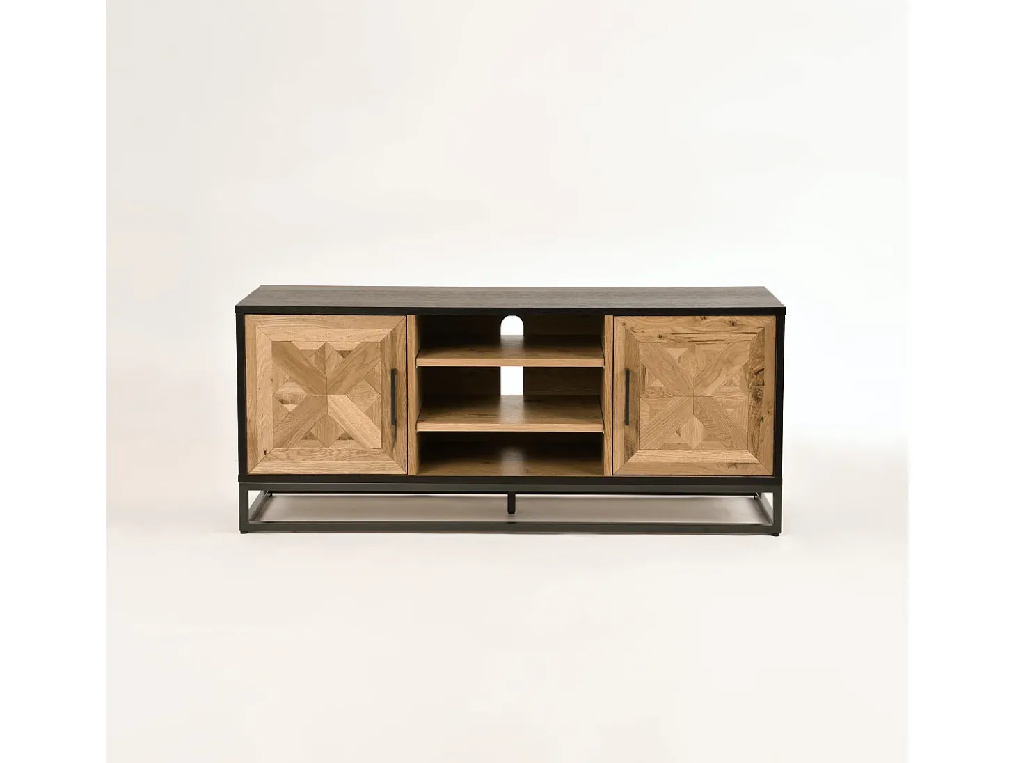 Cómoda 133x55x39 cm preta Indus IN25-2