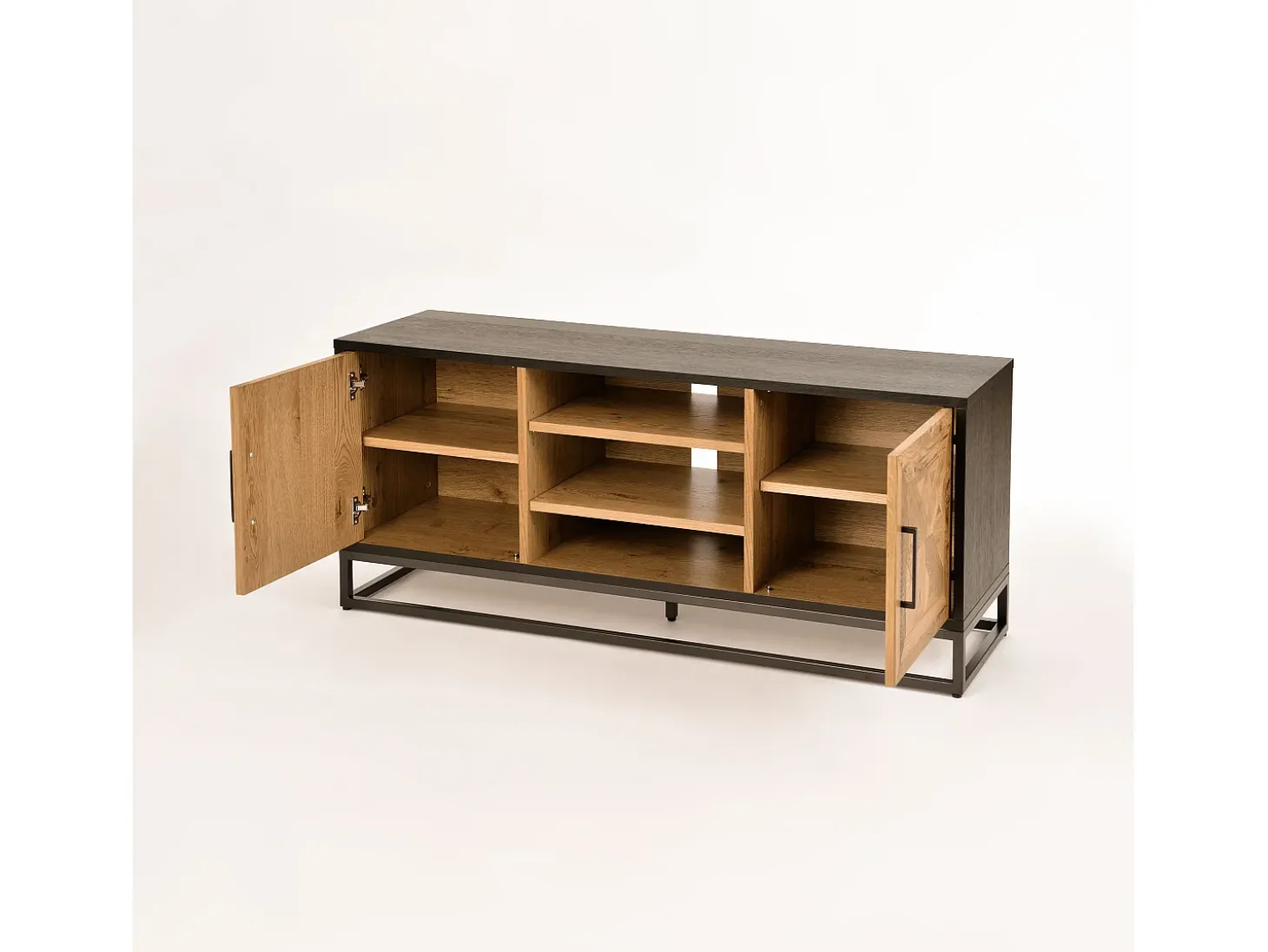 Cómoda 133x55x39 cm preta Indus IN25-2