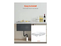 Cofre Térmico de Encastrar em Aço Inoxidável SucceBuy, 50,8 x 35,5 x 30,6 cm, Caixa de Gelo Comercial para Exterior de 30 L para Vinho e Cerveja Gelados