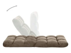 Colchão dobrável microfibra cinzento-acastanhado