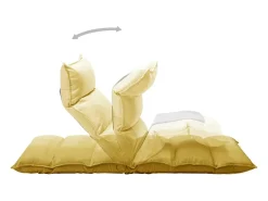 Colchão dobrável tecido amarelo mostarda