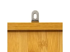 Coluna de banheiro de bambu marrom Sicela com 2 portas e armazenamento 33x168x28 cm