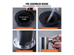 Coluna de Cerveja SucceBuy, com Dois Torneiras, Inox e Fechamento Automático, para Festas e Bares
