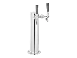 Coluna de Cerveja SucceBuy, com Dois Torneiras, Inox e Fechamento Automático, para Festas e Bares