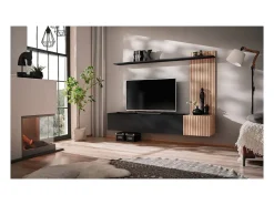 Composição de parede LIPA - Móvel para TV, prateleira e painel mural