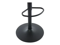 Conj. 2 bancos altos tecido texturizado e metal preto altura regulável terracota LASANDRIA