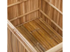 Conjunto 3 caixas de armazenamento de bambu