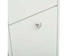 Conjunto cabideiro de entrada 85x40x180 cm - con espelho e 2 organizadores de sapatos - 2 portas - prateleiras abertas - branco