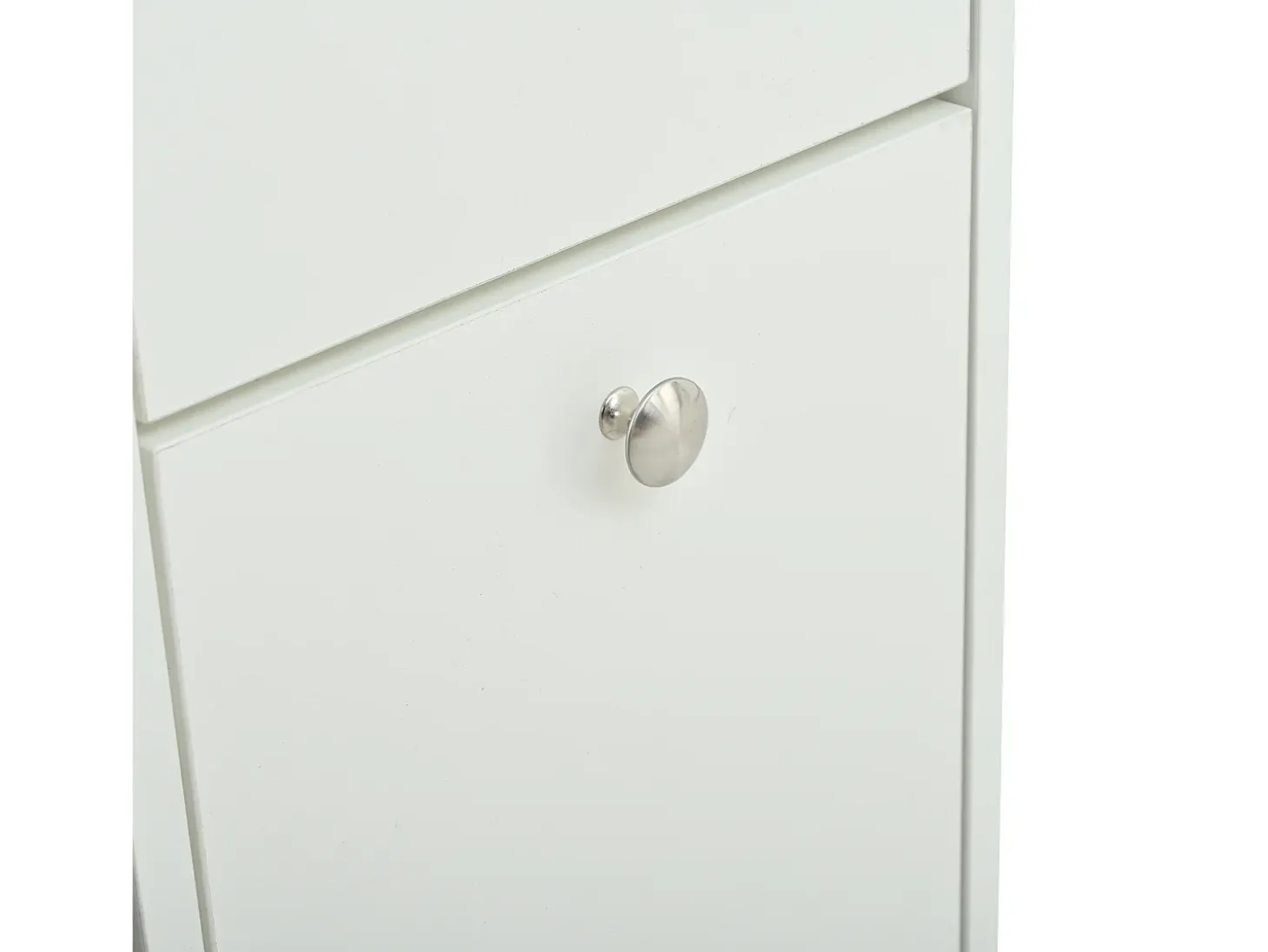Conjunto cabideiro de entrada 85x40x180 cm - con espelho e 2 organizadores de sapatos - 2 portas - prateleiras abertas - branco