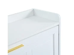 Conjunto de 2 armários para calçado 70 x 24 x 120 cm com 3 portas - Branco