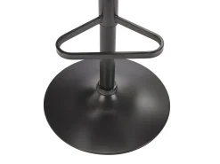 Conjunto de 2 bancos altos veludo e metal preto, altura ajustável, bege - ELEANA