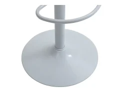 Conjunto de 2 bancos altos pele sintética, altura regulável, natural e branco - MONTENEGRO
