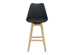Conjunto de 4 bancos altos de plástico de faia sintética 105 x 48 x 58 cm preto 03_0008720