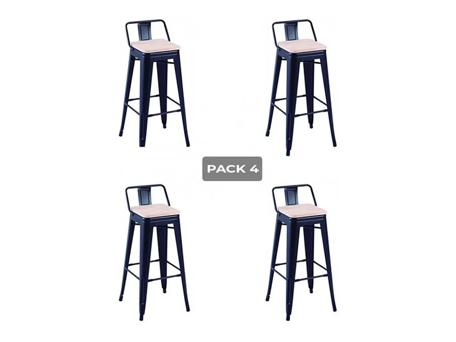 Conjunto de 4 bancos altos Tolix
