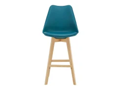 Conjunto de 6 bancos altos de plástico sintético em faia 105x48x58 cm turquesa 03_0008730