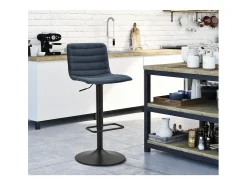 Conjunto de 2 Bancos Altos VKH445, Preto, 43x49,5x85,5 cm, Kendra Home