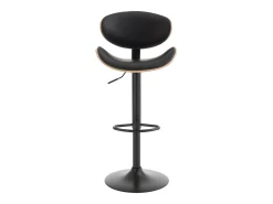 Conjunto de 2 bancos altos pele sintética, natural claro e preto - MONTENEGRO