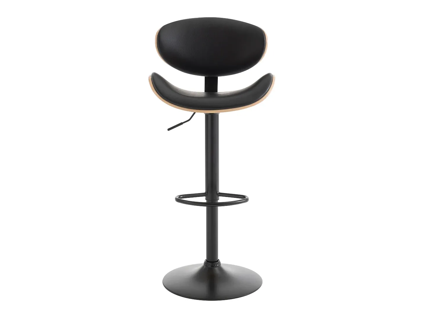 Conjunto de 2 bancos altos pele sintética, natural claro e preto - MONTENEGRO