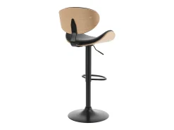 Conjunto de 2 bancos altos pele sintética, natural claro e preto - MONTENEGRO