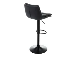 Conjunto de 2 bancos altos pele sintética e metal preto - KADERINA
