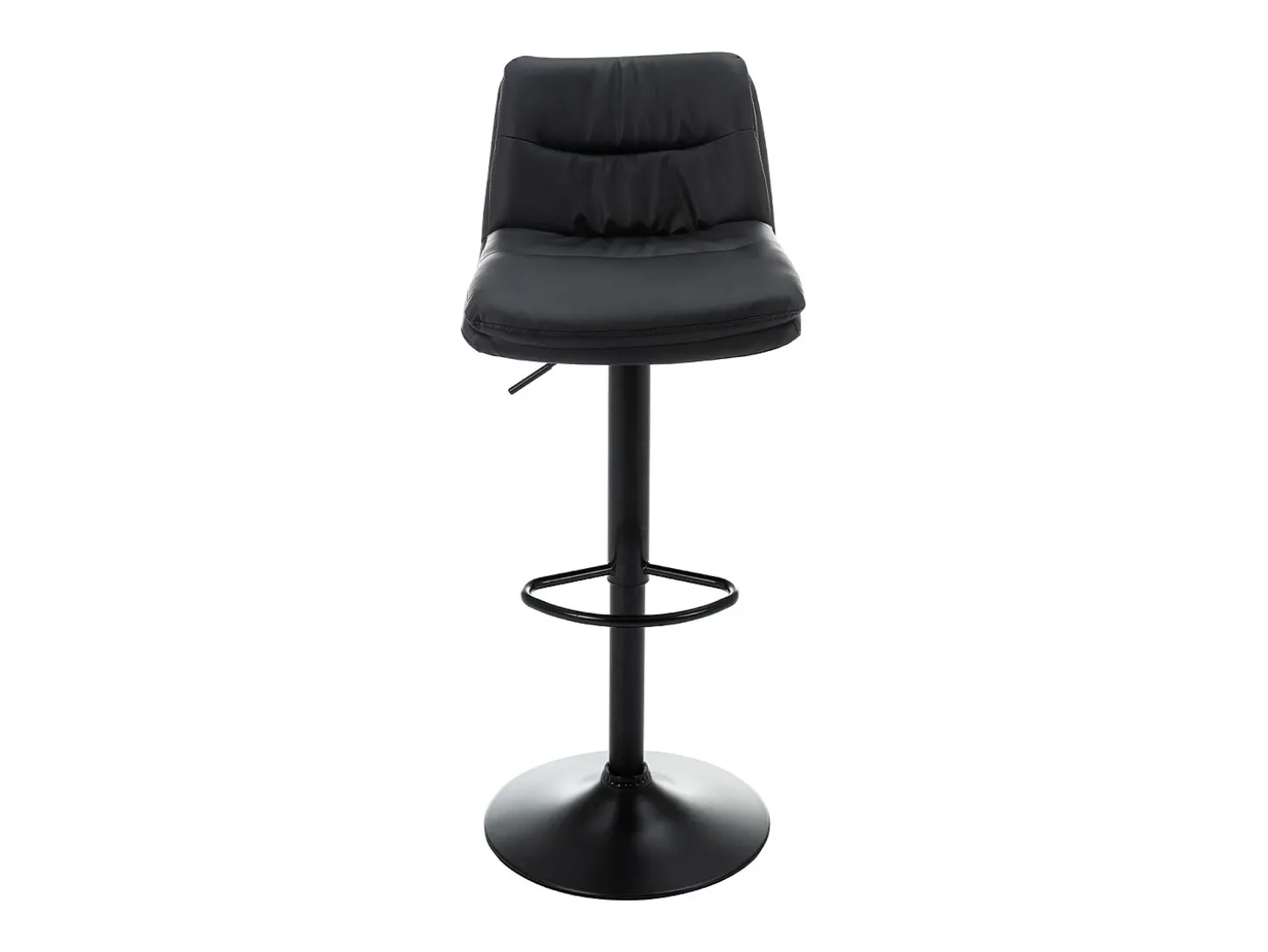 Conjunto de 2 bancos altos pele sintética e metal preto - KADERINA