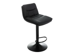 Conjunto de 2 bancos altos pele sintética e metal preto - KADERINA