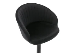Conjunto de 2 bancos altos veludo e metal preto - DORALIZ