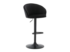 Conjunto de 2 bancos altos veludo e metal preto - DORALIZ