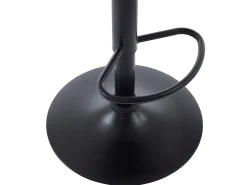 Conjunto de 2 bancos altos tecido bouclé e metal branco e preto - MONTENEGRO