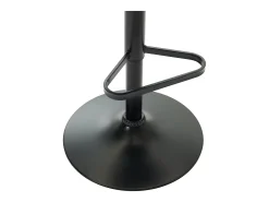 Conjunto de 2 bancos altos em veludo e metal preto cor terracota - DORALIZ