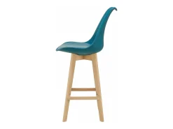 Conjunto de 4 bancos altos de plástico sintético em faia 105x48x58 cm turquesa 03_0008823
