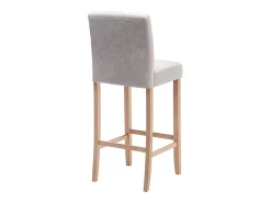 Conjunto de 2 bancos altos - Tecido - Bege - ROVIGO