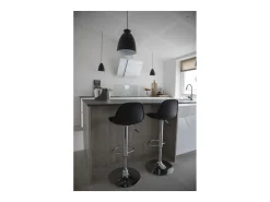 Conjunto de 2 Bancos Altos Trondheim, Preto, 41x39x104 cm, Kendra Home
