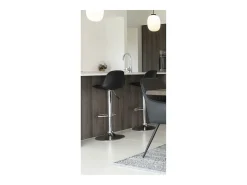 Conjunto de 2 Bancos Altos Trondheim, Preto, 41x39x104 cm, Kendra Home