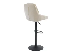 Conjunto de 2 bancos altos tecido texturizado e metal, altura regulável, creme - LARANZA