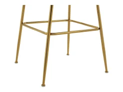 Conjunto de 2 bancos altos tecido bouclé e metal dourado, cor creme - ALTINAM