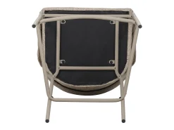 Conjunto de 2 bancos de bar - tecido e metal - bege - KARTAR