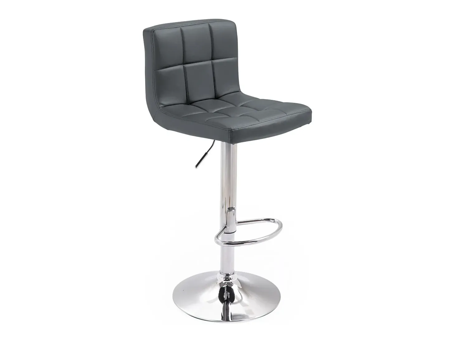 Conjunto de 2 bancos de barra cinzenta MIKE