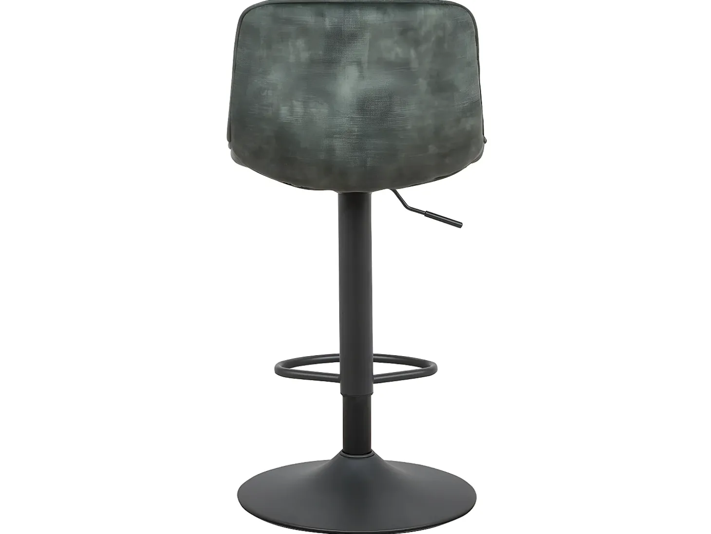 Conjunto de 2 bancos de bar, com altura regulável - tecido e metal - verde escuro - TITUS