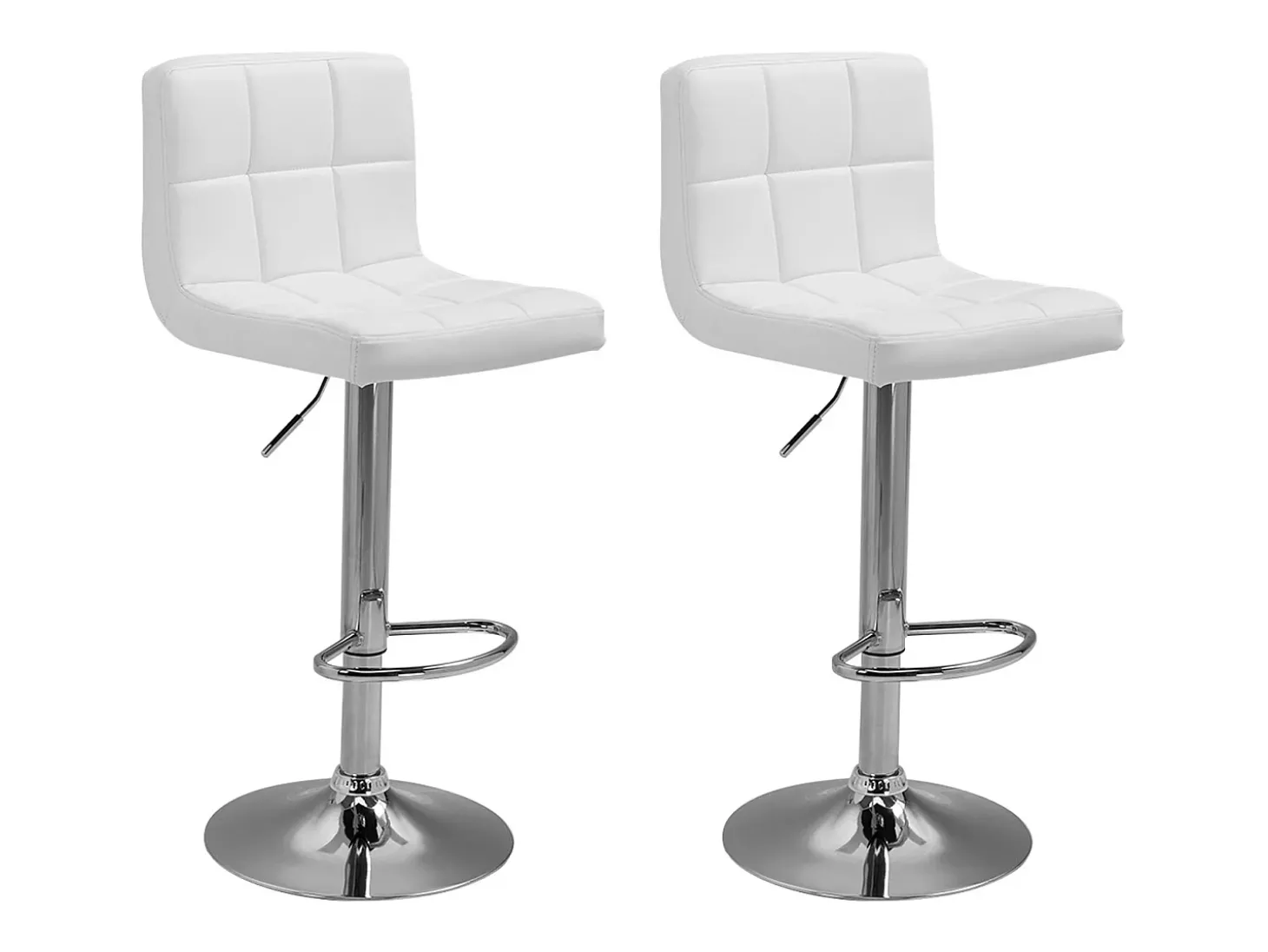 Conjunto de 2 bancos de barra branca MIKE